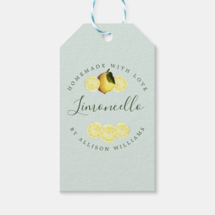 Étiquettes-cadeau Limoncello vert menthe fait maison personnalisé