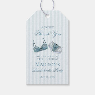 Étiquettes-cadeau Lingerie Bleue pour Enterrement de Vie de Jeune Fi