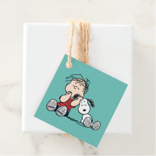 Étiquettes Cadeau Linus consolé avec l'oreille de Snoopy