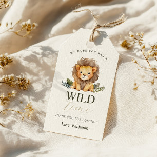 Étiquettes-cadeau Lion Wild One Birthday Favoriser Tags