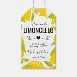 Étiquettes-cadeau liqueur de mariage personnalisée fait maison limon