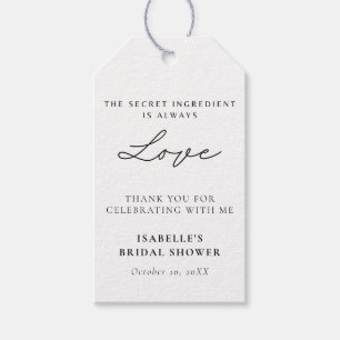 Étiquettes-cadeau Liste de mariage pour la cuisine