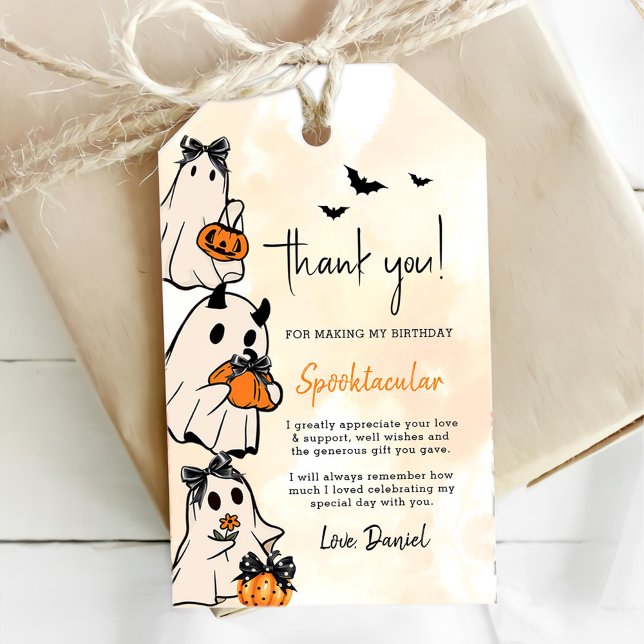 Étiquettes-cadeau Little Boo Halloween 1er anniversaire (Créateur téléchargé)