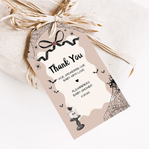 Étiquettes-cadeau Little Boo Halloween Baby shower gothique Favorise