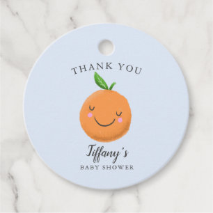 Étiquettes Cadeau Little Cutie Baby shower Blue Clementine