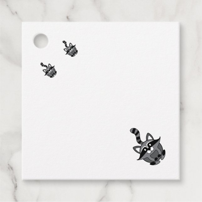 Étiquettes Cadeau Little Raccoon (Devant)