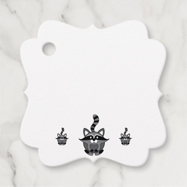 Étiquettes Cadeau Little Raccoon (Devant)