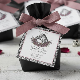 Étiquettes Cadeau Little Wild One Zebra Safari Baby Shower