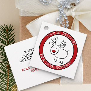 Étiquettes Cadeau Livraison spéciale de Père Noël personnalisée