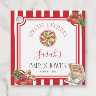Étiquettes Cadeau Livraison spéciale pour une Baby Shower Italienne