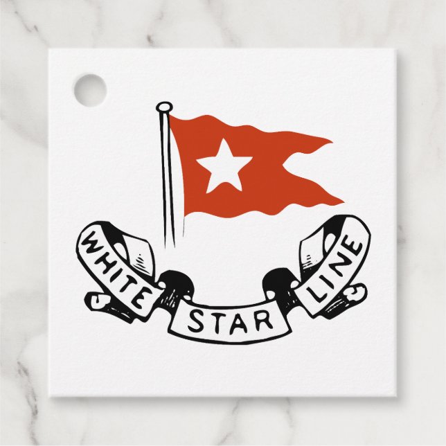 Étiquettes Cadeau Logo de la ligne White Star (Devant)