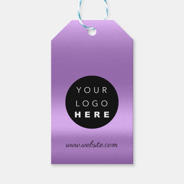 Étiquettes-cadeau Logo de l'entreprise personnalisée (Devant)