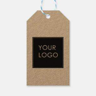 Étiquettes-cadeau Logo d'entreprise moderne Kraft