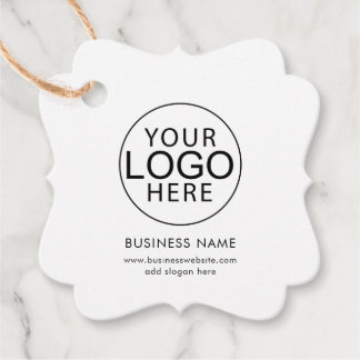Étiquettes Cadeau Logo d'entreprise moderne Minimaliste personnalisé