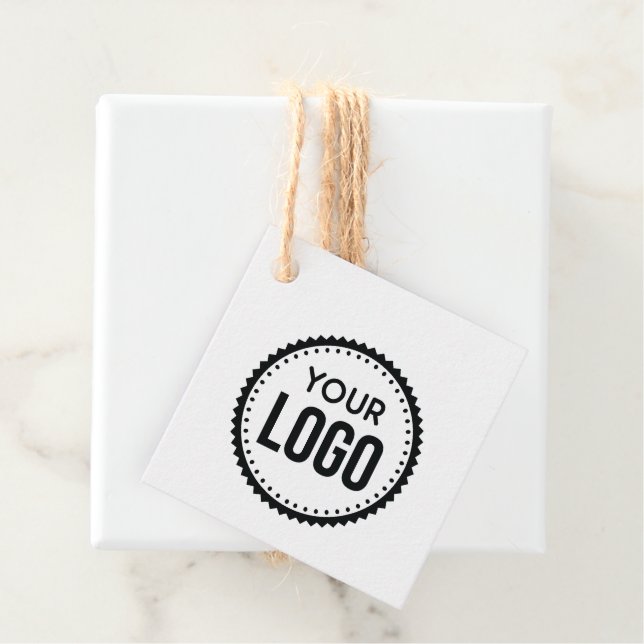 Étiquettes Cadeau Logo d'entreprise personnalisé (En situation)