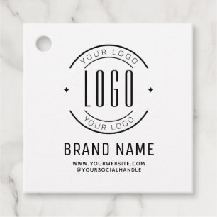 Étiquettes Cadeau Logo d'entreprise personnalisée moderne marque com