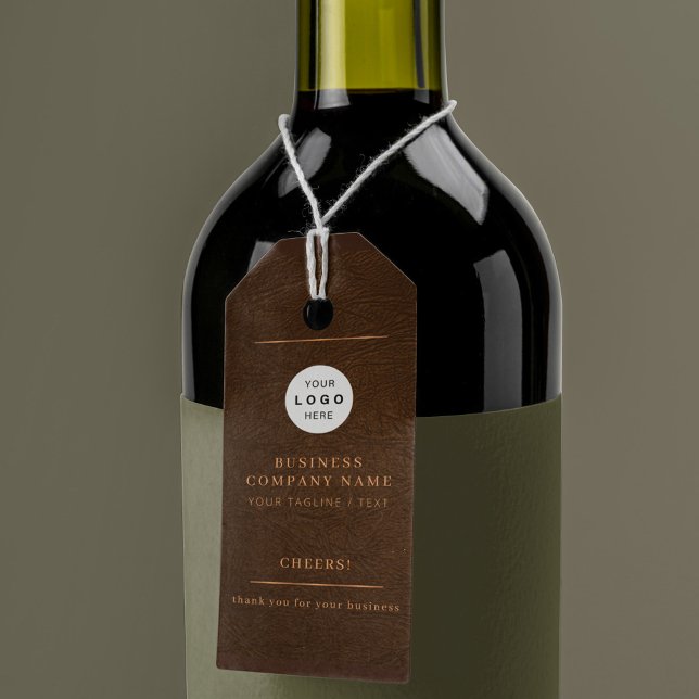 Étiquettes-cadeau Logo élégant teintée personnalisée cheers bouteill (Créateur téléchargé)