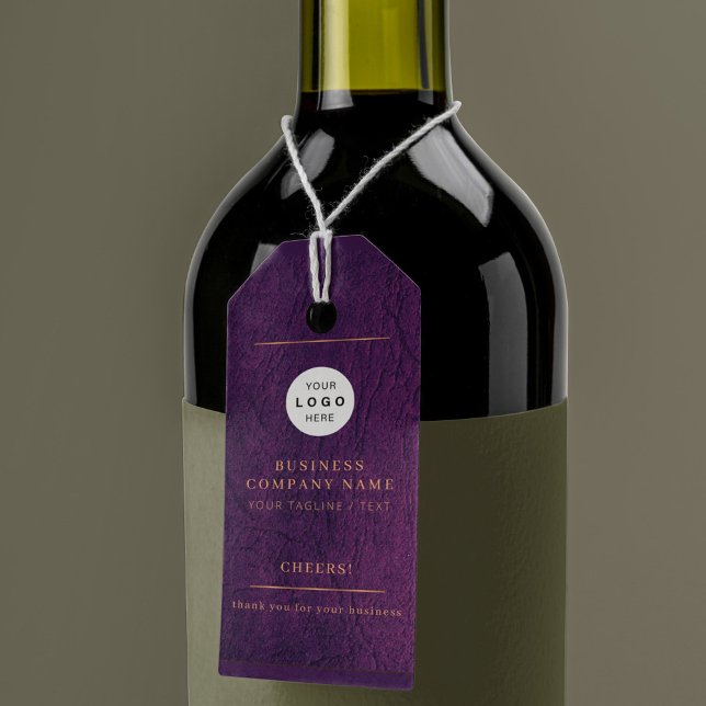 Étiquettes-cadeau Logo élégant teintée personnalisée cheers bouteill (Créateur téléchargé)