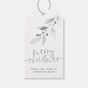 Étiquettes-cadeau Logo minimaliste Feuille d'affaires Joyeux Noël