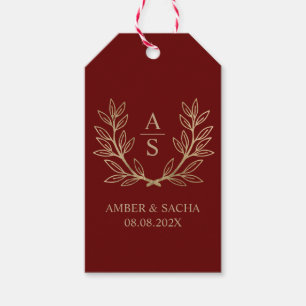 Étiquettes-cadeau Logo Monogramme de mariage personnalisé