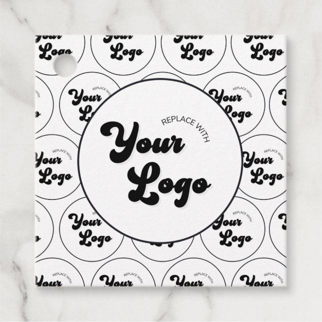 Étiquettes Cadeau Logo personnalisé Prix Motif Entreprise Commerce D (Devant)