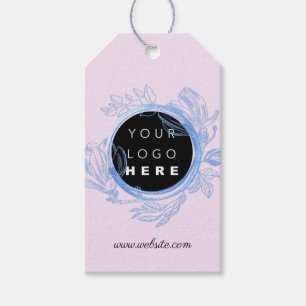 Étiquettes-cadeau Logo Qr Description du produit Prix Floral Rose Bl