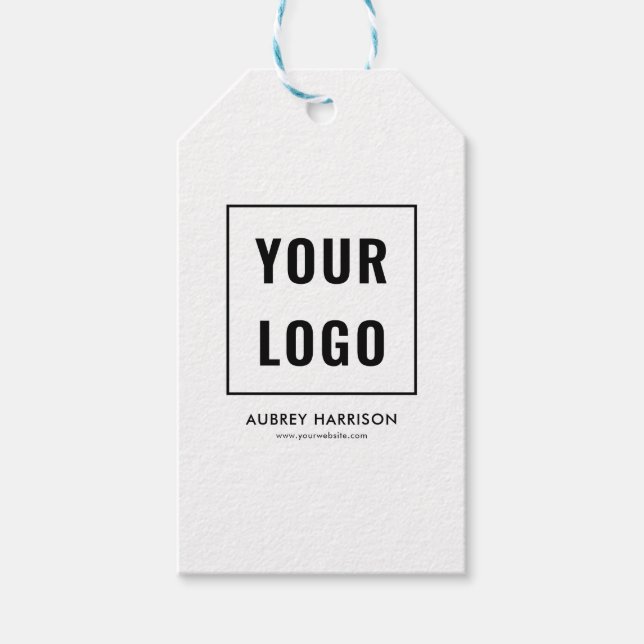 Étiquettes-cadeau Logo Simple Professionnel (Devant)