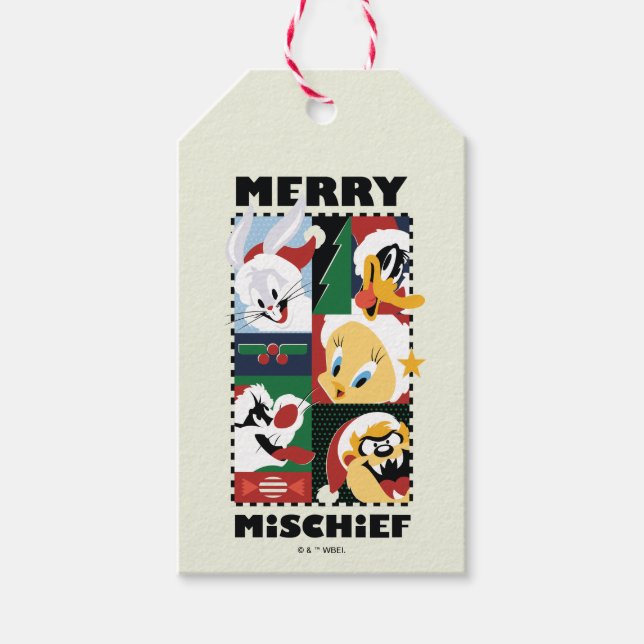 Étiquettes-cadeau LOONEY TUNES™ Joyeux Mischief (Devant)