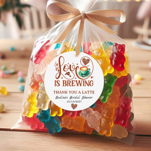 Étiquettes Cadeau Love Is Brewing Enterrement de Vie de Jeune Fille 