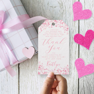 Étiquettes-cadeau Love Is In The Air Saint-Valentin Bridal Shower