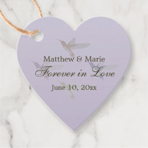Étiquettes Cadeau Lovely Hummingbirds Mariage Forever in Loever