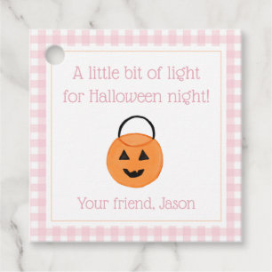Étiquettes Cadeau Lumière pour la nuit d'Halloween ou traiter les en