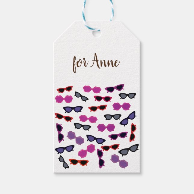 Étiquettes-cadeau Lunettes de soleil (Devant)