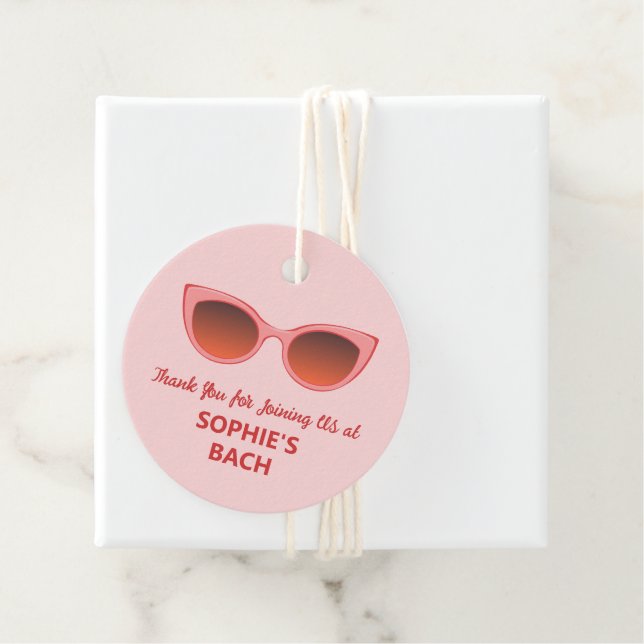 Étiquettes Cadeau Lunettes de soleil œil de chat, lunettes de soleil (En situation)