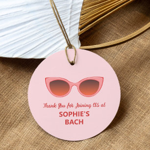 Étiquettes Cadeau Lunettes de soleil Pink Sunnies, œil de chat, nuan