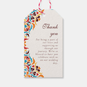 Étiquettes-cadeau Luxe Fantaisiste Mariage Bordure Fleurie Style Ivo