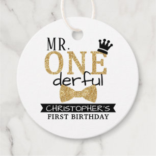 Étiquettes Cadeau M. ONEderful 1st Birthday Party