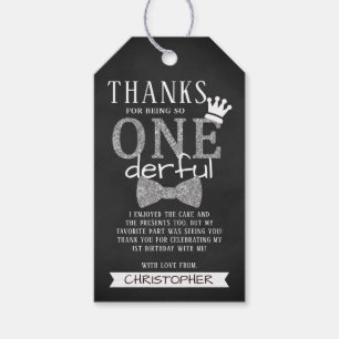 Étiquettes-cadeau M. ONEderful 1st Birthday Party Merci