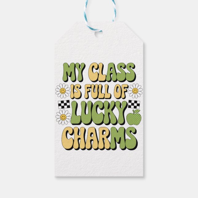 Étiquettes-cadeau Ma Classe Est Pleine De Charmes Chanceux Professeu (Dos)