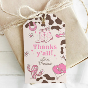 Étiquettes-cadeau Ma première fille Rodeo Merci pour votre anniversa