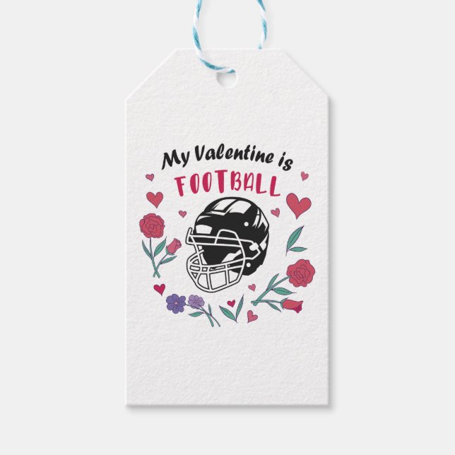 Étiquettes-cadeau Ma Saint Valentin est Carte de visite de football  (Devant)