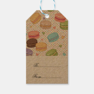 Étiquettes-cadeau Macarons, biscuits, viennoiseries françaises, hipp