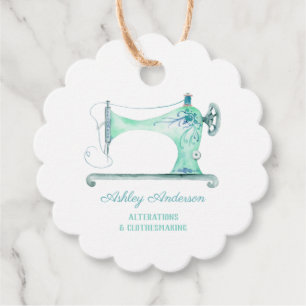 Étiquettes Cadeau Machine à coudre Eau-Couleur de Seamstress Tags fa
