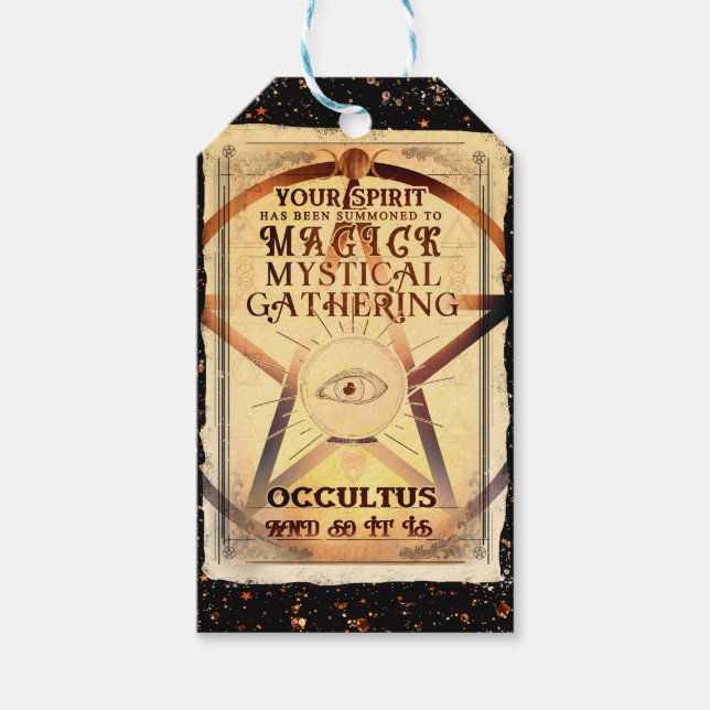 Étiquettes-cadeau Magick Mystical Gthering Fortune Teller Eye Party (Devant)