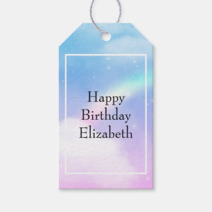 Étiquettes-cadeau Magique Pastel Nuds et un Rainbow Birthday