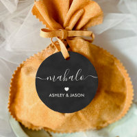 Mahalo Gift Tag, Mariage Merci Tag, Chalkboard