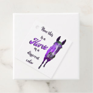 Étiquettes Cadeau Maintenant C'est Un Cheval De Couleur Différente V