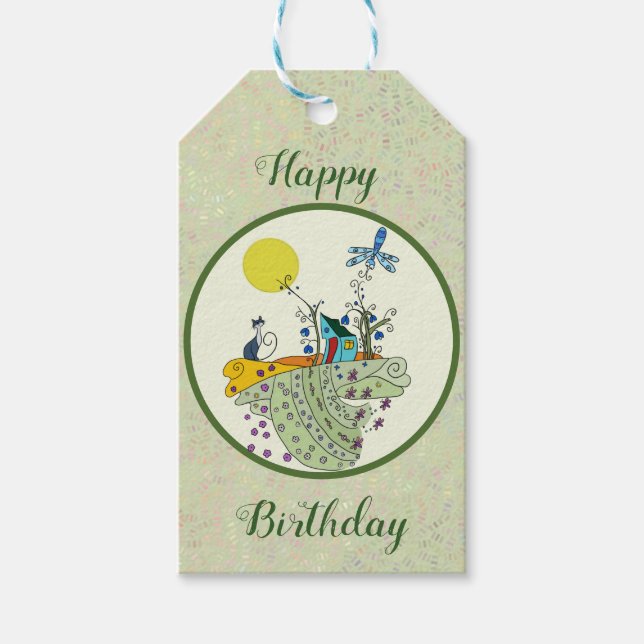 Étiquettes-cadeau Maison de chat (Devant)