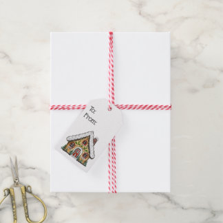 Étiquettes-cadeau Maison de pain d'épices Noël