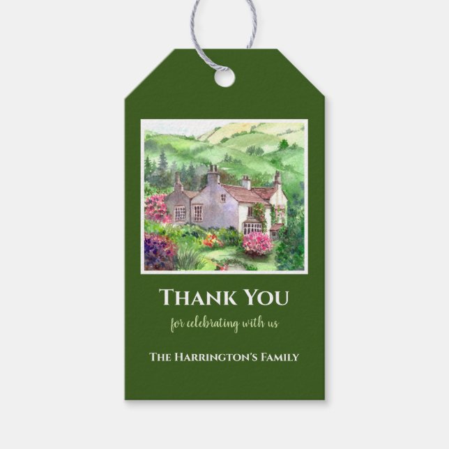 Étiquettes-cadeau Maison du réchauffement de la rivière Rydal Mont W (Devant)